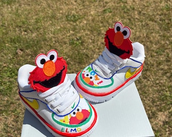 Custom Toddler Sneakers | Hand Painted  Shoes | Sesame Birthday Shoes |  Party Outfit | Kids Custom Shoes