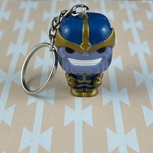 Funko Pocket Pop Thanos Keychain Avengers Endgame, Marvel Thanos Keyring, Infinity Gauntlet Villain Mini Figure, Superhero Backpack Charm