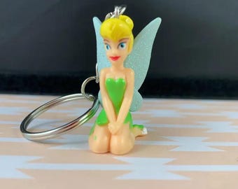 A Sprinkle of Pixie Dust for Your Keys or Bag - Tinkerbell Glitter Wings Keychain – Sparkly Fairy Charm – Upcycled Disney Accessory