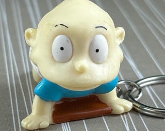 Rugrats Tommy Pickles Keychain Backpack Charm - Upcycled Nickelodeon Toy - Carry a little Nostalgia with You Always!