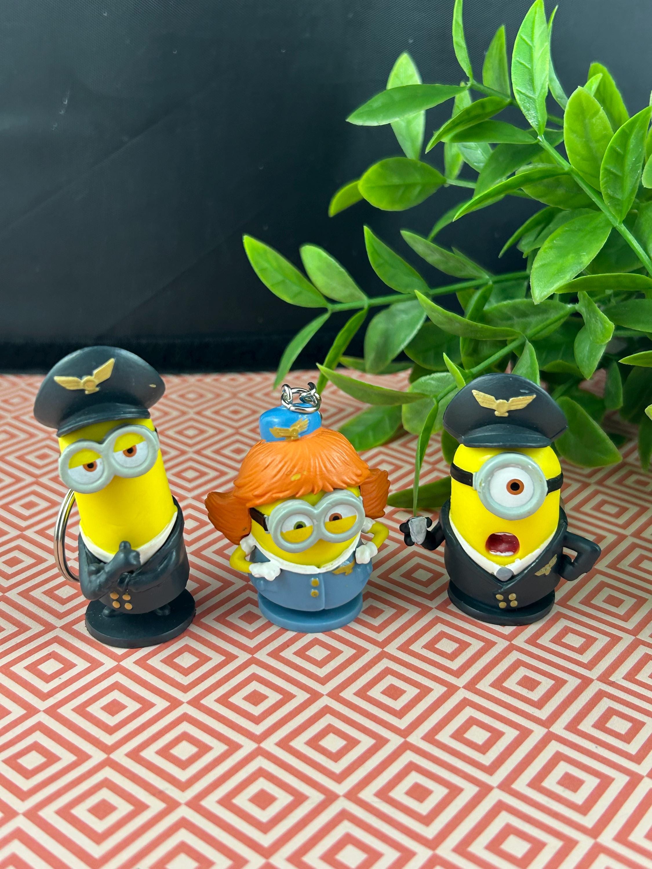 Minions Keychain Set of 3 Handmade Upcycled Figures, Despicable Me
