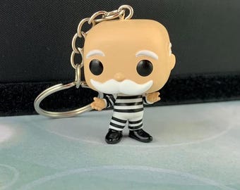 Authentic Funko Mr. Monopoly Jail Outfit Keychain – Classic Game Collectible