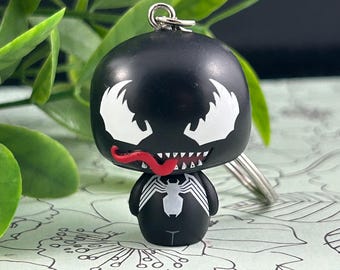 Llavero Funko Pint Size Heroes Venom hecho a mano / Llavero con figura de vinilo de simbionte de Marvel / Juguete coleccionable con cuerpo giratorio / Villano de Marvel