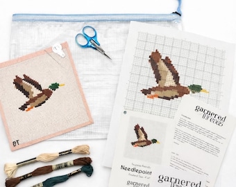 Mallard Duck Needlepoint Kit - Beginner Friendly