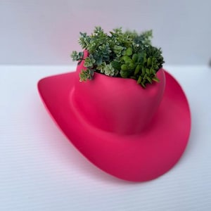 カウボーイハット型プランター｜ウエスタン風多肉植物プランター｜かわいいカウガールデコレーション｜ミニ植木鉢｜ユニークなデスクプランター｜小型室内プランター