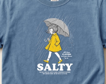 Salty Girl Tee | Women's Vintage Cotton Blend T-Shirt | Gift For Her | Trendy Casual Te | Vintage Style Tee | Women's Shirt | Funny Shirt