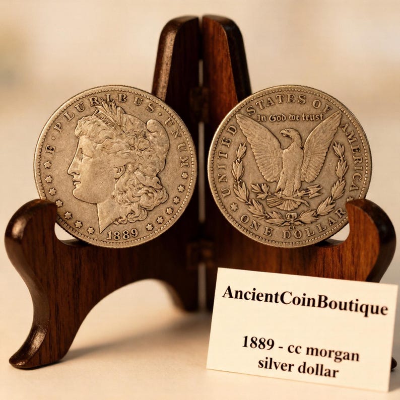 1889-CC Morgan Silver Dollar Carson City Mint Rare Vintage US Collectible Numismatic Coin