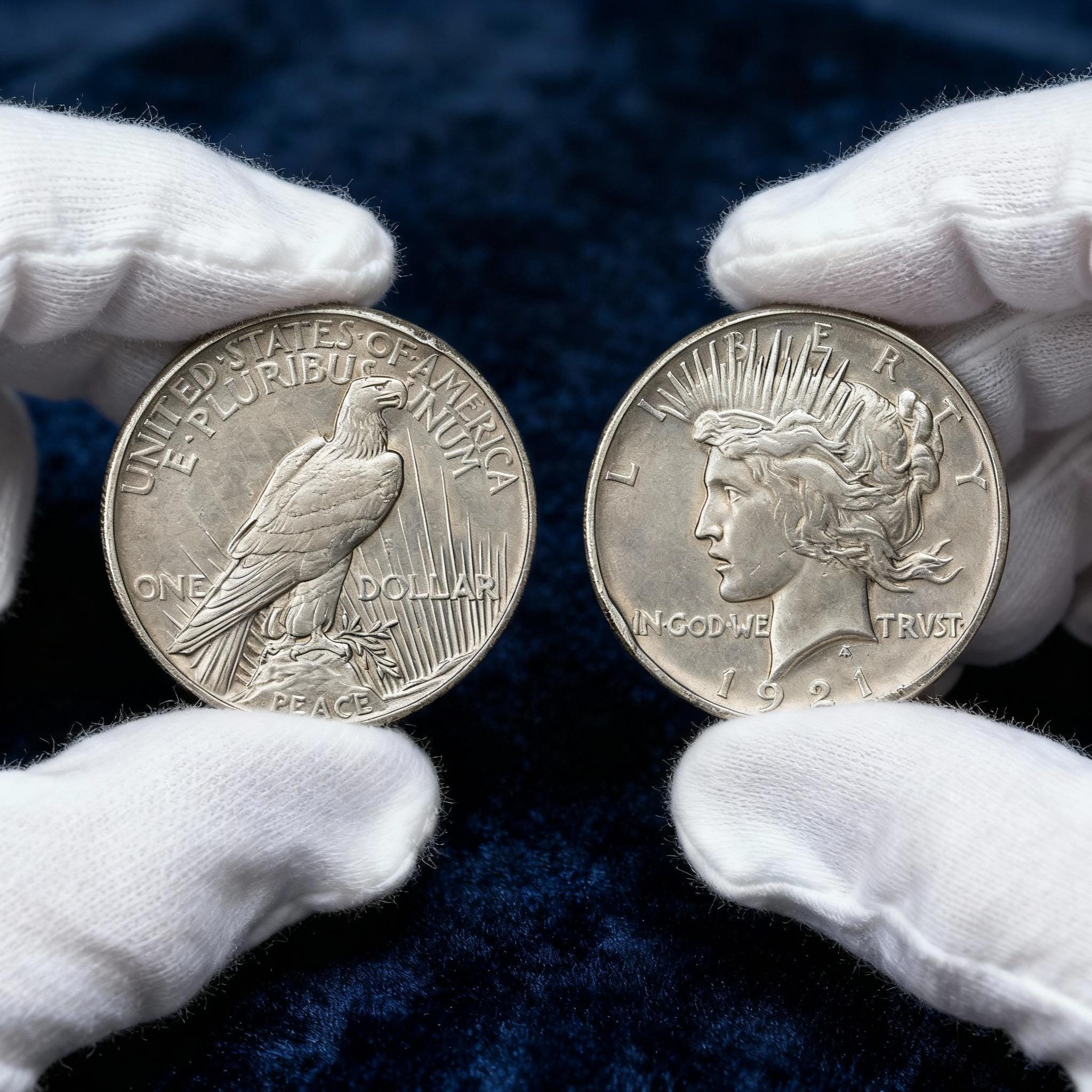 1921 silver dollar - Etsy 日本
