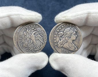 1795 Flowing Hair Liberty Dollar Coin Two Faces Mint Error Collector Gift Souvenir
