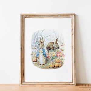Peter Rabbit Nursery Decor | Benjamin Bunny Printable Wall Art | Beatrix Potter Prints Digital Download | NU28