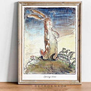 The Velveteen Kaninchen druckbare Kunst | Kinderzimmer Dekor | Vintage Hase Print Digital Download | NU32
