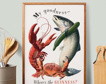 Beer RETRO Wall Art | Rare PRINTABLE Poster | Bar & Kitchen Decor | Drink Sign | Funny Gifts | VP28