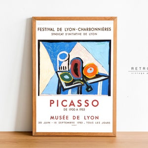 PICASSO Exhibition Poster | Printable Wall Art | Famous Art Prints | Mid-Century Modern Art | VP4