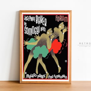 JOSEPHINE BAKER Poster | Printable Wall Art | Movie Posters | Retro Room Decor | Art Deco Prints | VP57
