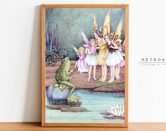 FAIRIES At Pond | Ida Rentoul Outhwaite Printable Art | VINTAGE Fairy Tale Print Digital Download | FY11