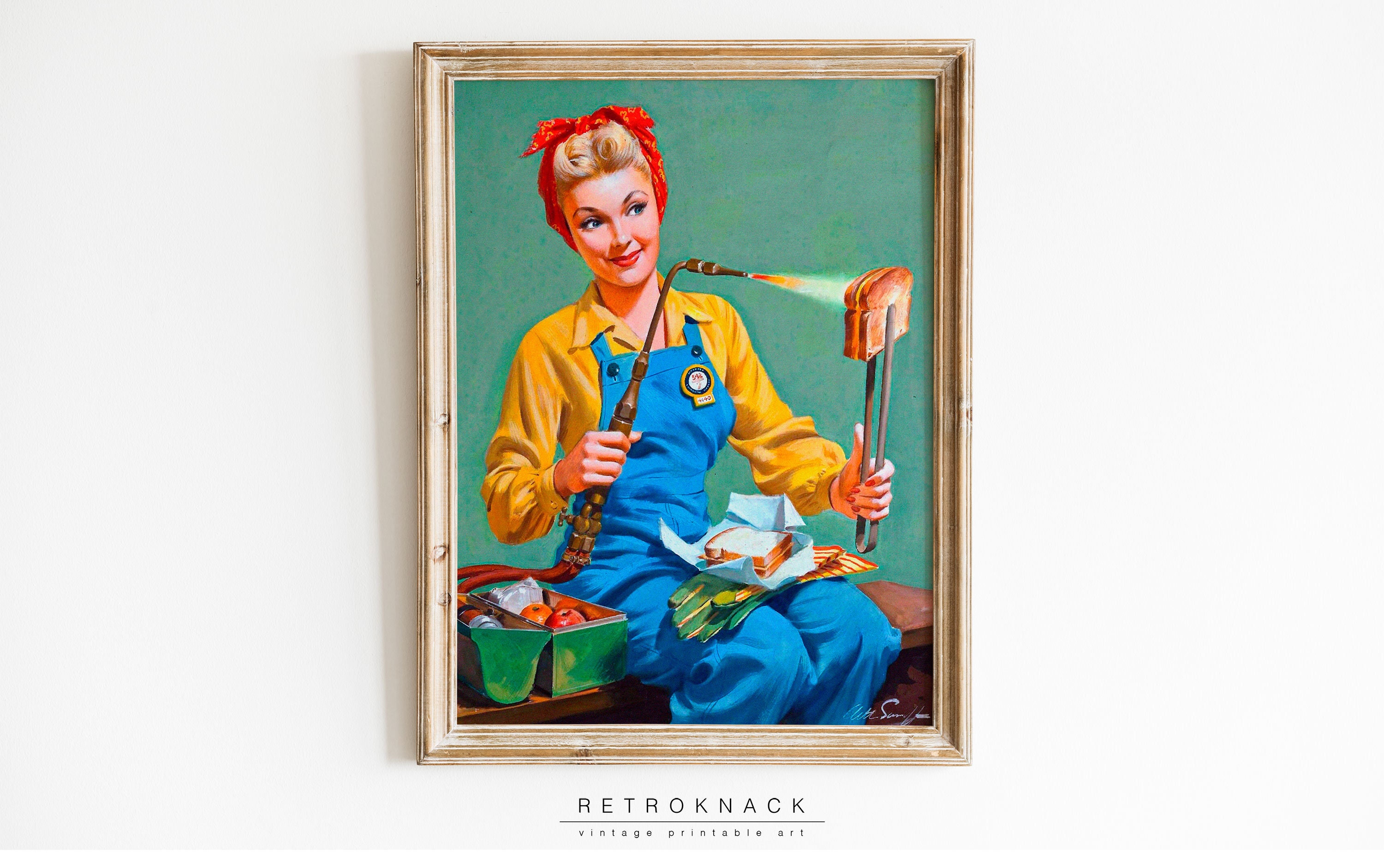 ROSIE the Riveter Poster Printable Wall Art Rare Mid-century Print ...