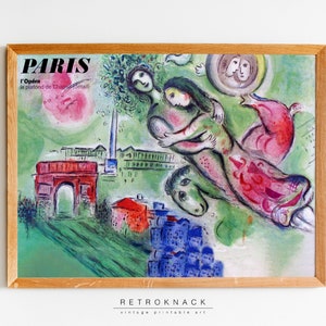 Marc Chagall Painting Print | Printable Wall Art | Mid Century Modern Art Exhibition Poster | Digital DownloadDecor | PT32