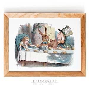 Mad Hatter Tea Party Printable Wall Art | Alice in Wonderland Decor ...