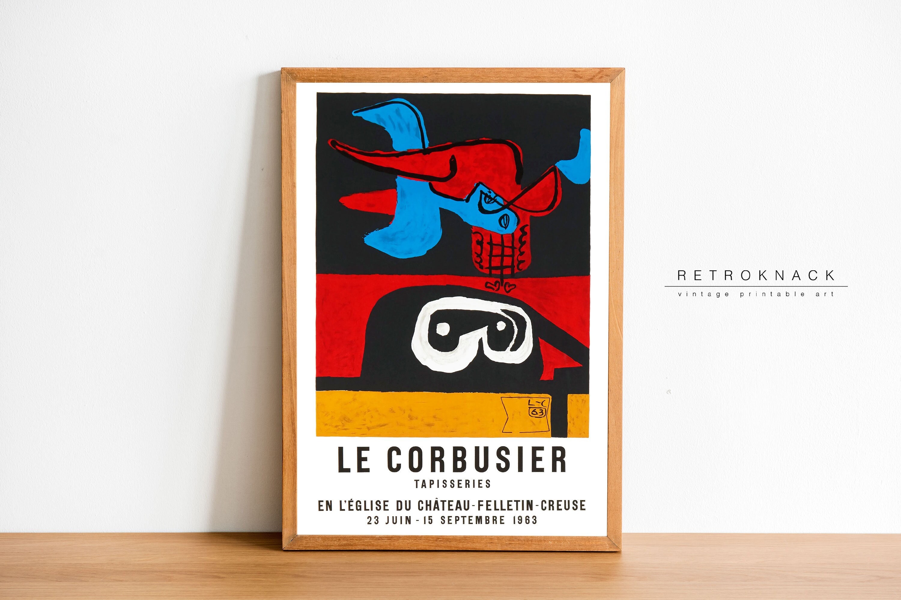Le Corbusier Exhibition Poster Red