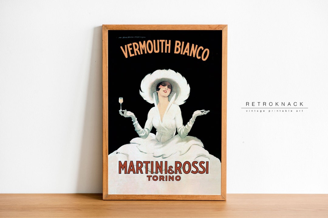 額装品/Vermouth Bianco/マルチェロ ドゥボビッチ/アートポスター Vermouth Bianco | Marcello Dudovich | 1950 | Vintage Ads | Wall