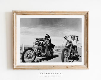 Easy Rider Poster Printable Wall Art | Peter Fonda & Dennis Hopper Photo Movie | Biker Poster, 60&#39;s Decor | PH10