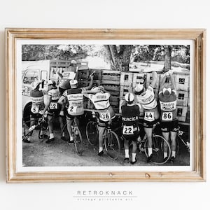 Tour De France Cyclists Photo | Printable Wall Art Cyclists Boozing |  Snapshot | Cycling Print | Vintage Bicycle Art | PH18