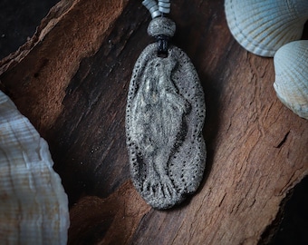 Saimaa Seal Necklace: Silvered Clay Mythical Animal Pendant