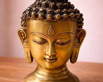 Messing Boeddha-hoofd