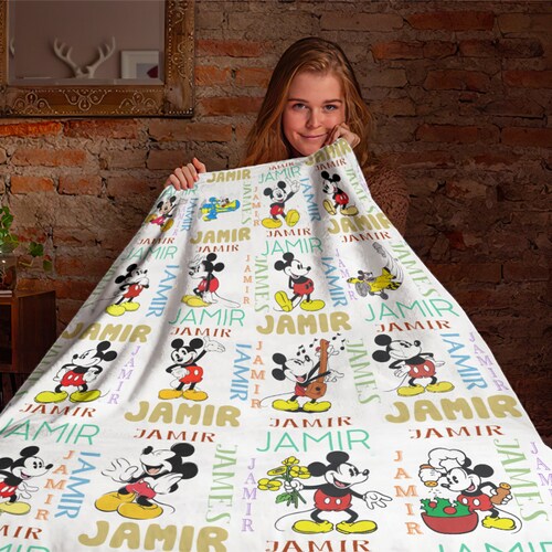 Personalized Disney Baby Blanket Mickey Mouse Etsy