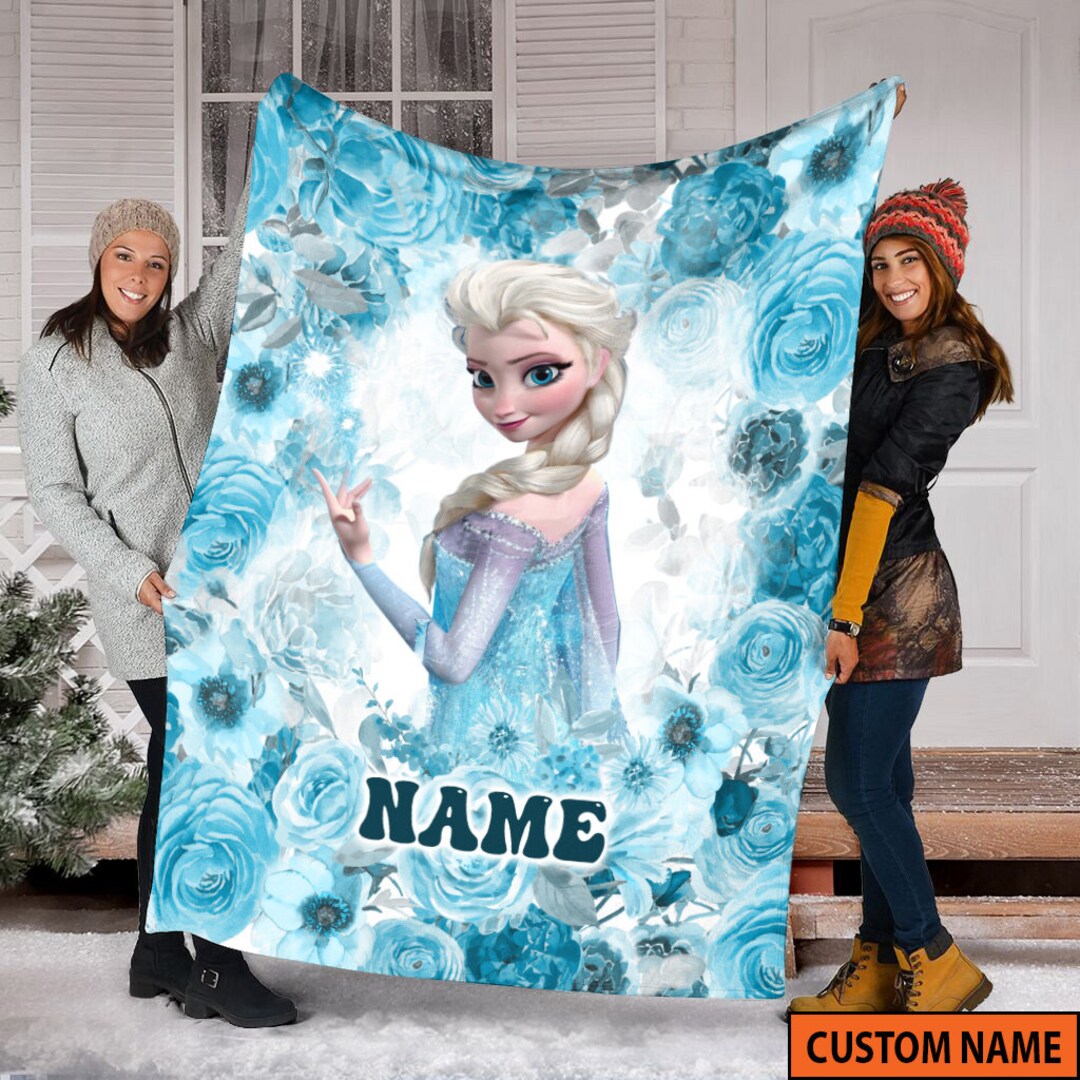 Personalized Custom Elsa Blanket Elsa Anna Blanket for Bed Etsy