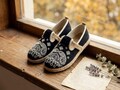 Floral Embroidered Mesh Flats for Women, Sheer Slip On Summer Loafers, Cottagecore Boho Espadrille Shoes, Vacation Gift for Her product logo