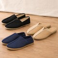 Unisex Minimalist Canvas Slip Ons Traditional Chinese Tai Chi Shoes Zen Breathable Loafers Vintage Wabi Sabi Flats Yoga Martial Arts product logo
