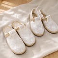 Floral Embroidered Mesh Flats for Women, Sheer Slip On Summer Shoes, Cottagecore Boho Loafers with Breathable Linen Sole, Gift for Her product logo