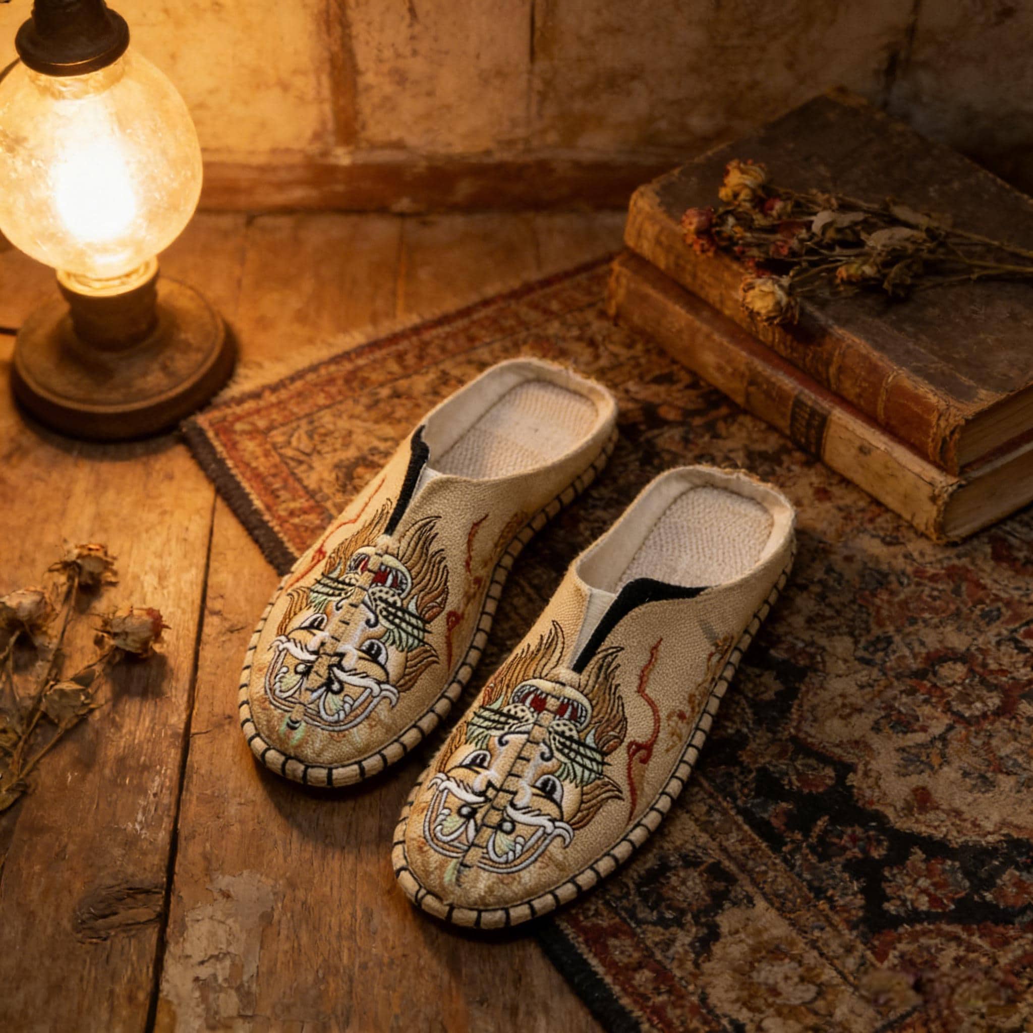Chaussures De Danse Vintage Femme Style Chinois Brodé - Confortables Et Élégantes