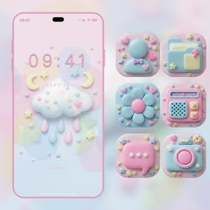 Chibi Pastel App Icons Pack | 235+ Kawaii iOS & Android with Matching Wallpapers