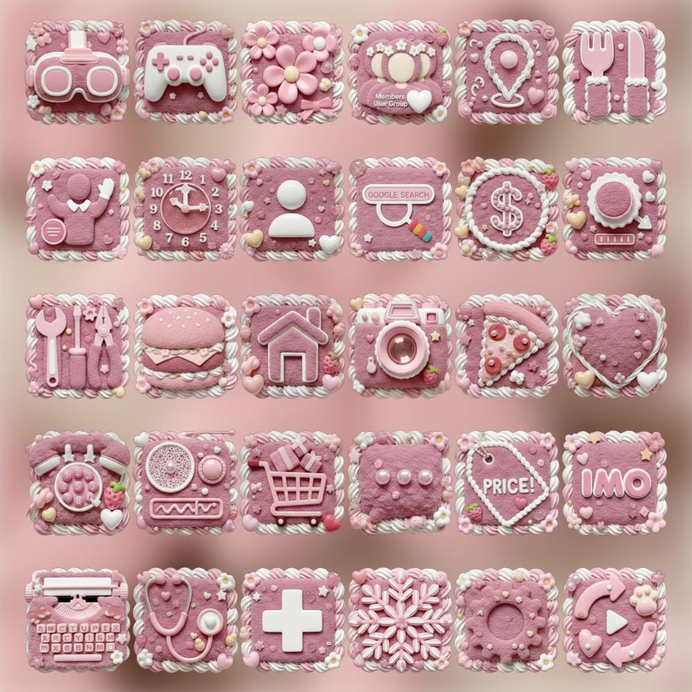 Pink Splice Icon Pink Frost Sweet Icons – Pink App Icon With Matching Wallpapers | Ios ...
