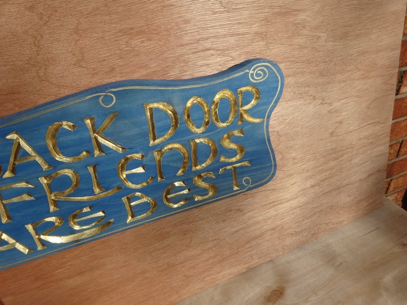 BACK DOOR FRIENDS Are Best Plaque With Chain for Hanging Etsy