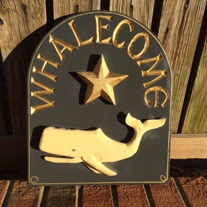 NEW WHALECOME PLAQUE