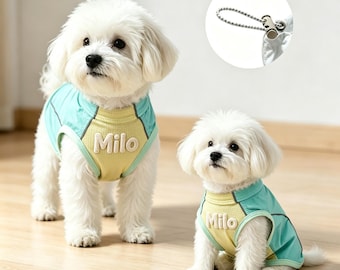 Reflective Dog Cooling Vest Summer Sun Protection Thin Breathable Pet Shirt Blue White Puppy Clothes Aesthetic Gear For All Dog Sizes