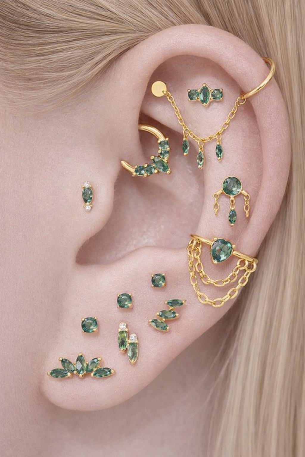MicVivien 12 Paires Boucle d'Oreille Zircon 4MM 6MM 8MM - 12 Couleurs Oxyde de Zirconium Clou d'oreille Rondes en Acier Inoxydable - Piercing d' Oreille Femme et Fille
