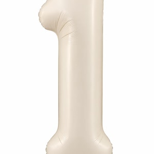 40 Inch Number 1 Balloon – Cream Metallic Foil for First Birthday, Baby Shower, Wedding