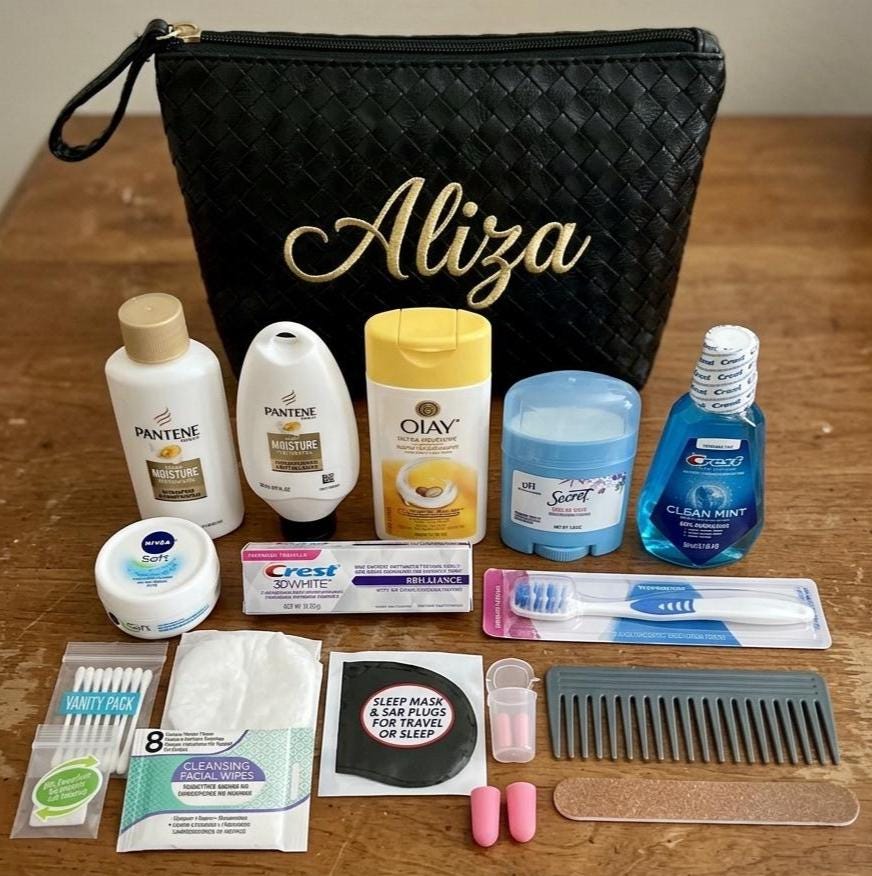Personalized Travel Essentials Kit | Purse Essentials - Etsy