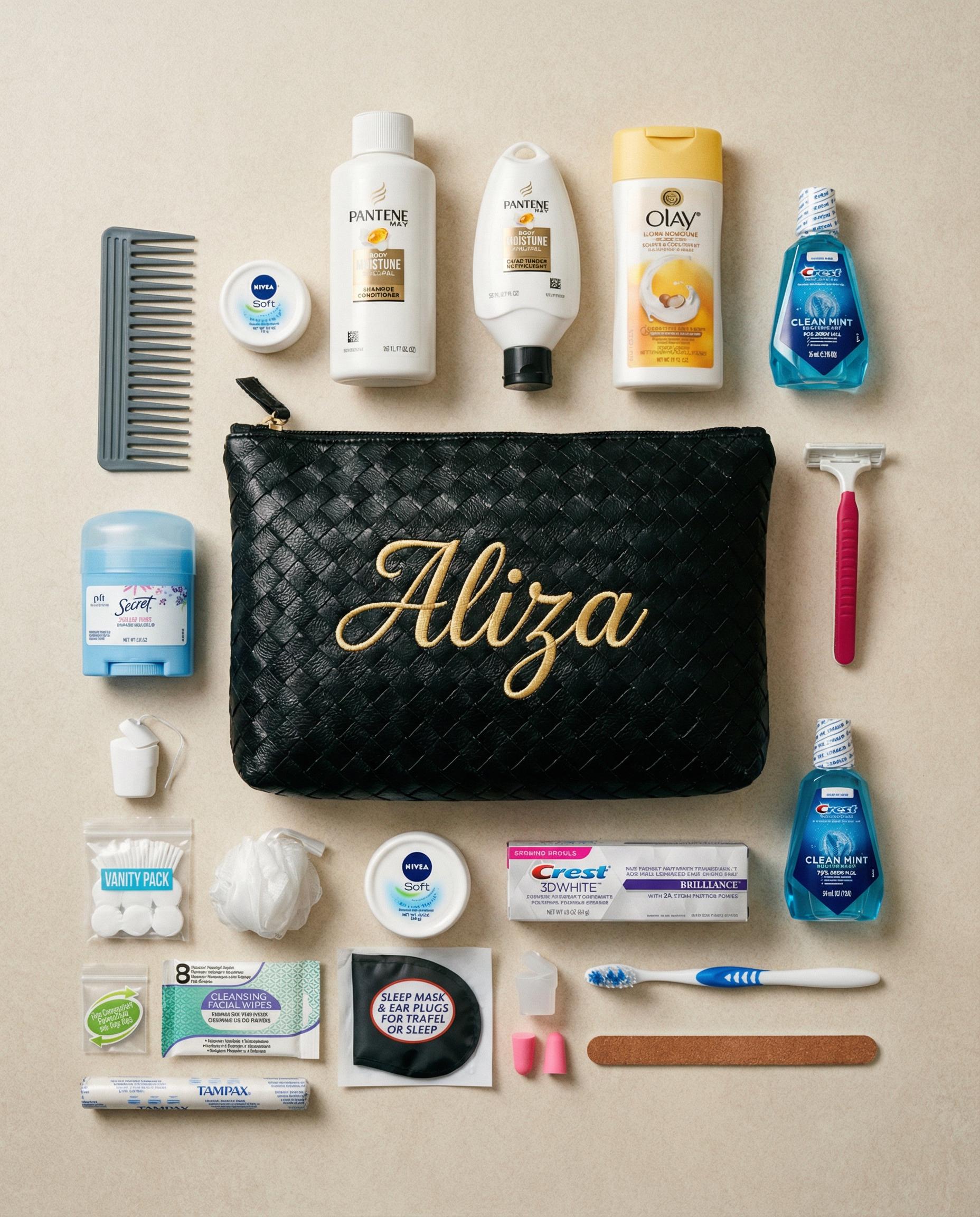 Personalized Travel Essentials Kit | Purse Essentials - Etsy