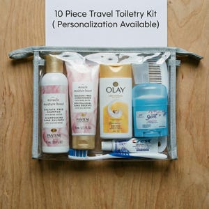 Overnight Toiletry Kit | Carry on travel Dopp | Airplane Essentials | Travel hygiene Necessities