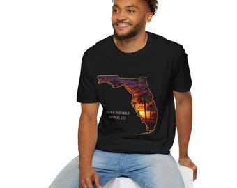 Sunset Palm T-Shirt | Retro Florida Beach Tee