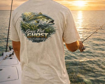 Grass Flat Ghost Speckled Trout Fishing T-Shirt | Inshore Angler Apparel