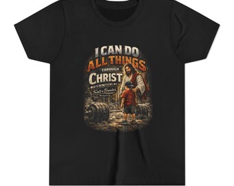 Bella + Canvas Youth Tee | Christian Faith, Courage Design