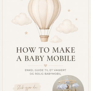 Modèle de mobile pour bébé : montgolfières, étoiles, nuages (téléchargement numérique)