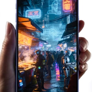 150 Handy-Hintergrundbilder | 4K Weltraum, Cyberpunk, Dunkles AMOLED (Digitaler Download)