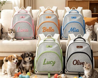 Customizable Name Summer Breathable Lightweight Pet Bag Wholesale Portable Large Capacity Cat Backpack Large Order New Pet Gift